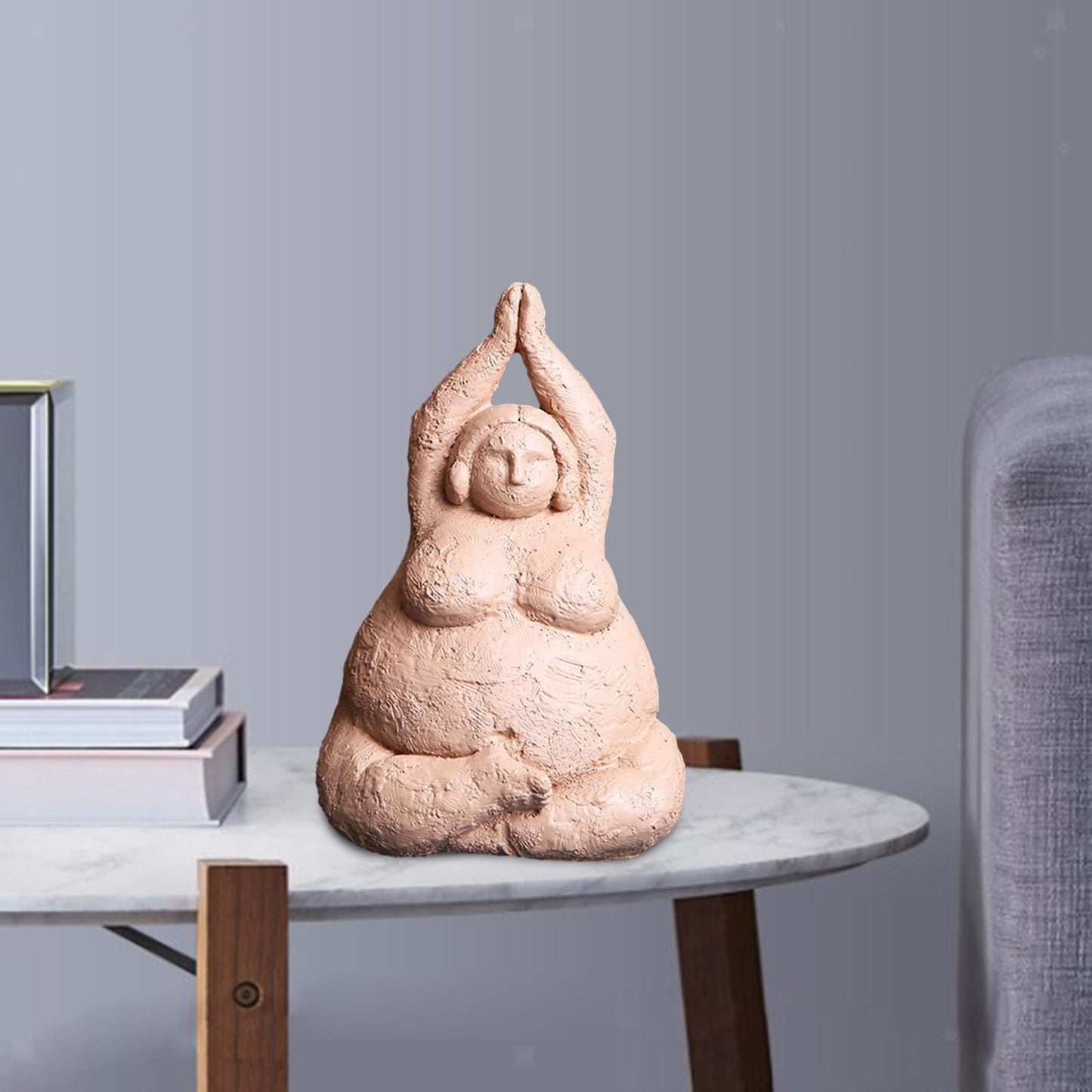 Yoga Decor Resin Fat Woman Sculpture Statue Furnishing Ornament Souvenirs