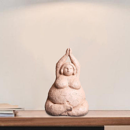 Yoga Decor Resin Fat Woman Sculpture Statue Furnishing Ornament Souvenirs