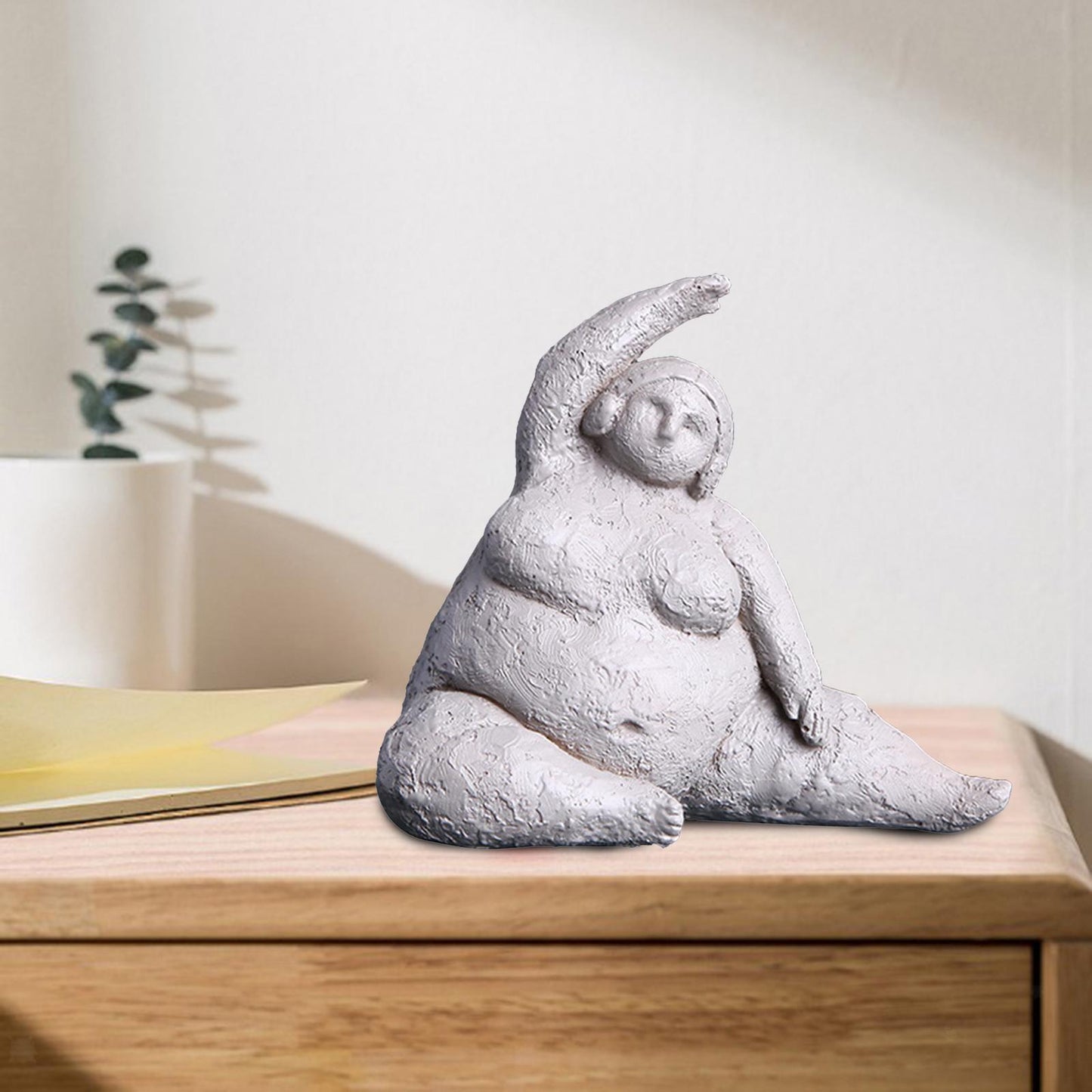 Yoga Decor Resin Fat Woman Sculpture Statue Furnishing Ornament Souvenirs