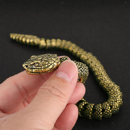 Brass Snake/Dragon Statue Collectible Gifts Decoration Figurine for Bookcase