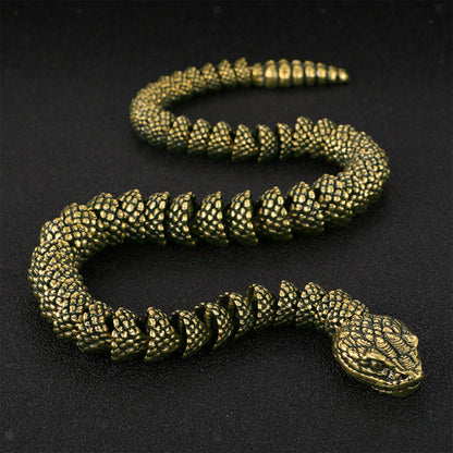 Brass Snake/Dragon Statue Collectible Gifts Decoration Figurine for Bookcase