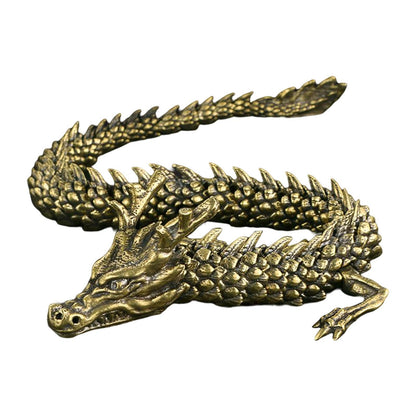Brass Snake/Dragon Statue Collectible Gifts Decoration Figurine for Bookcase