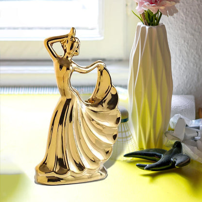 Nordic Table Statue Art Ceramic Women Dancing Sculpture Dancer Figurines Home