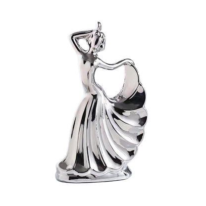Nordic Table Statue Art Ceramic Women Dancing Sculpture Dancer Figurines Home