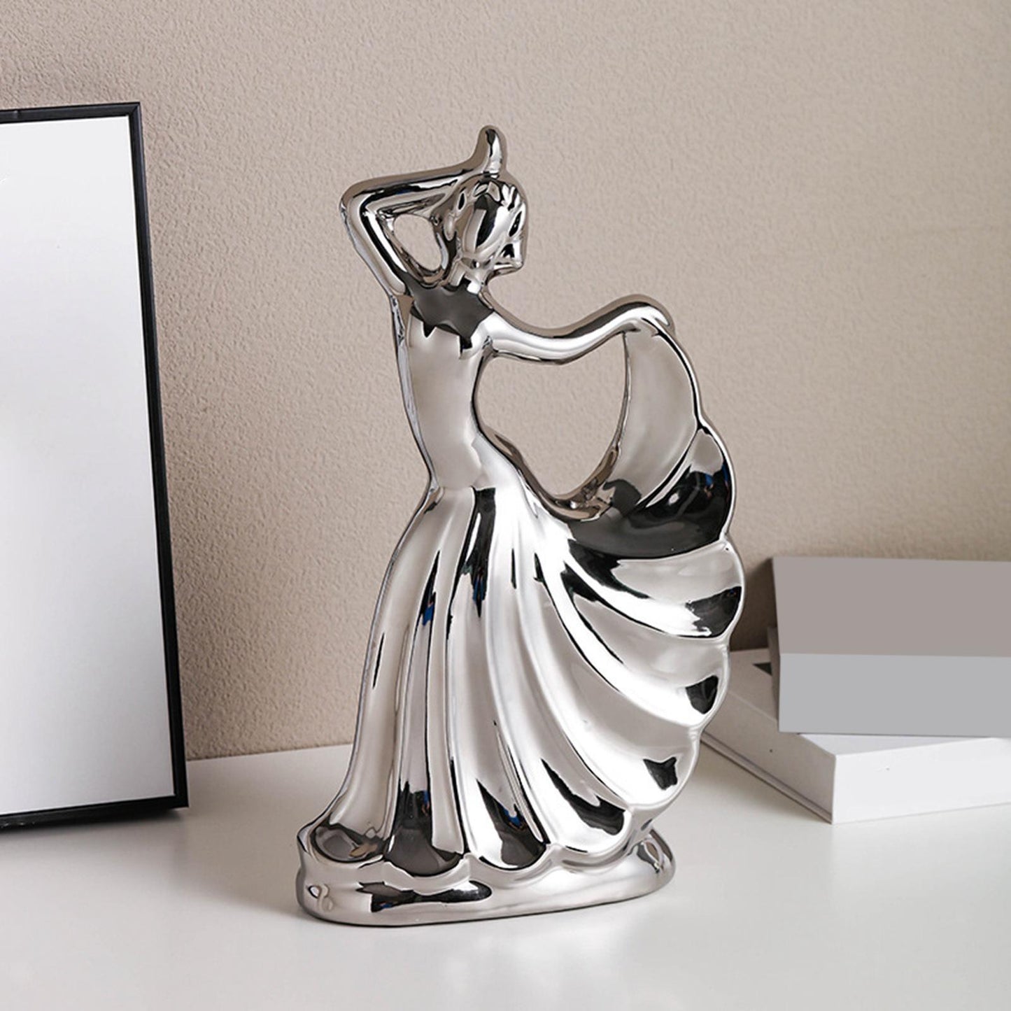 Nordic Table Statue Art Ceramic Women Dancing Sculpture Dancer Figurines Home