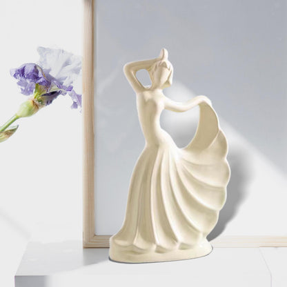 Nordic Table Statue Art Ceramic Women Dancing Sculpture Dancer Figurines Home