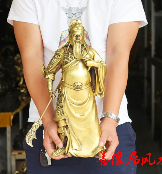 53CM # Company SHOP Store home efficacious Talisman Protection-Money Drawing Martial god of wealth GUAN GONG FENG SHUI statue