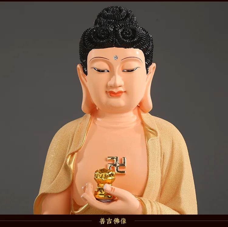 54CM large Southeast Asia Efficacious protection worship Buddha Amitabha Sakyamuni  HOME Store FENG SHUI gilding statue