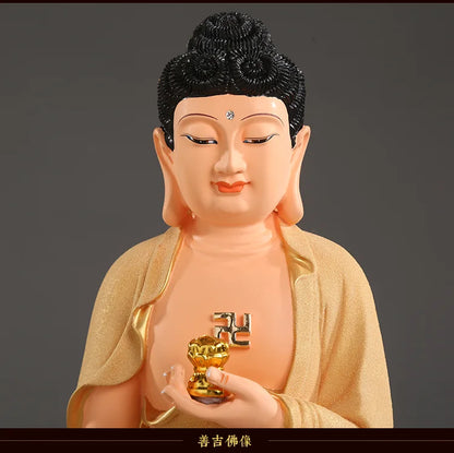 54CM large Southeast Asia Efficacious protection worship Buddha Amitabha Sakyamuni  HOME Store FENG SHUI gilding statue