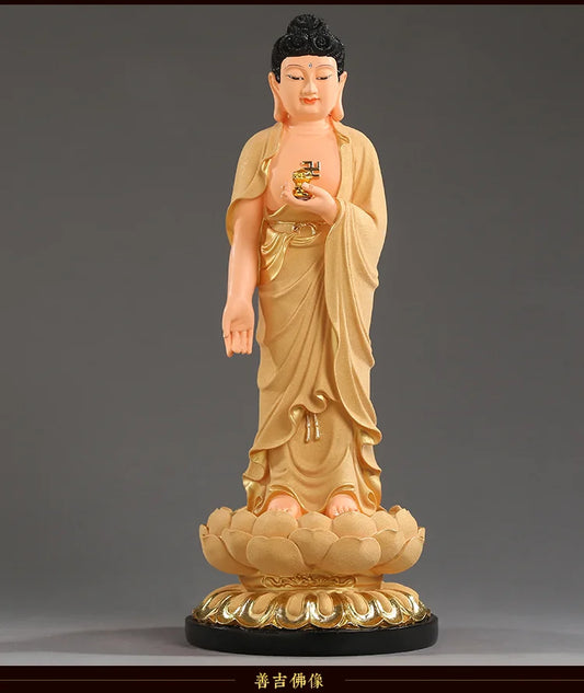54CM large Southeast Asia Efficacious protection worship Buddha Amitabha Sakyamuni  HOME Store FENG SHUI gilding statue