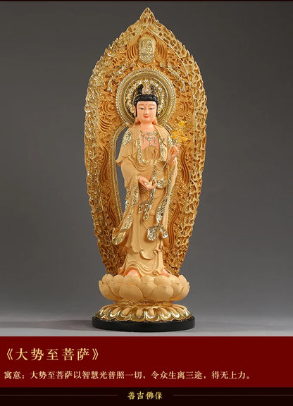 54CM large Southeast Asia Efficacious protection worship Buddha Mahasthamaprapta PUSA HOME Store FENG SHUI gilding statue