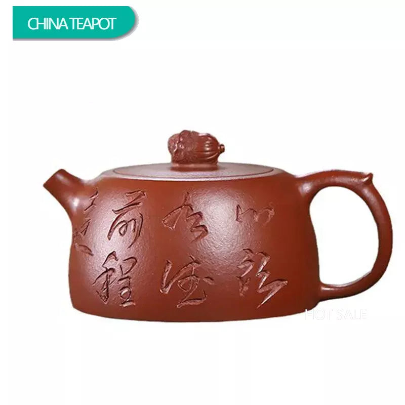 160ml Yixing High-end Purple Clay Teapots Handmade Tea Pot Raw Ore Dahongpao Zhu Mud Beauty Kettle Zisha Tea Set Collection Gift