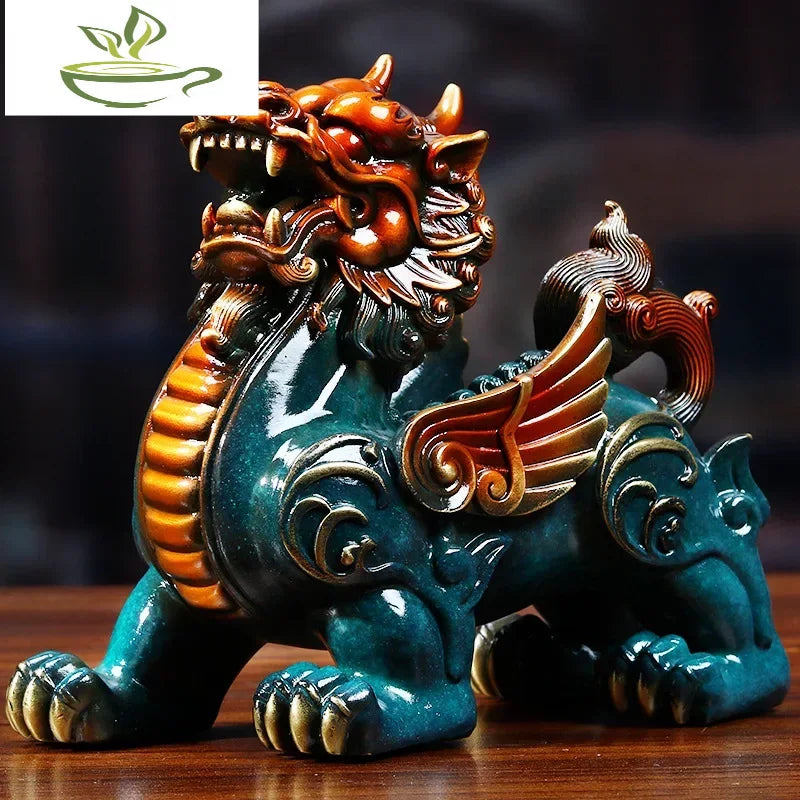 Copper Pixiu Decor Town House Figurines Miniatures Ornaments Statues Home Living Room Sculptures