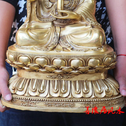 55CM Company SHOP Store home efficacious Talisman Protection-Buddhism Buddha Nanhai Guanyin KAI GUANG FENG SHUI statue