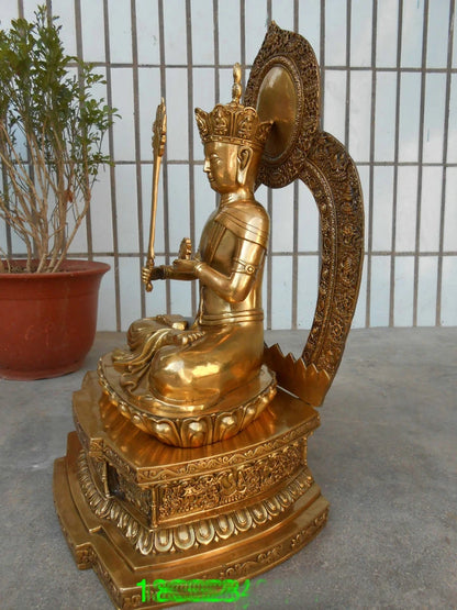 55CM LARGE Huge home Temple efficacious Protection holy Buddhism Tantra Akashagarbha XUKONG ZANG Bodhisattva Buddha brass statue