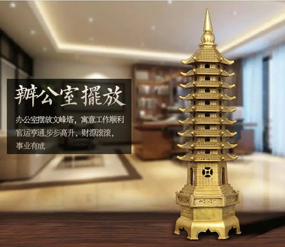55CM Large Huge -Company home hall lobby business wealth Mascot efficacious Talisman FENG SHUI WEN CHANG pagoda statue
