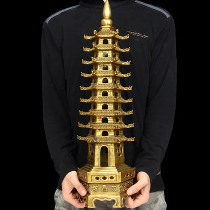55CM Large Huge -Company home hall lobby business wealth Mascot efficacious Talisman FENG SHUI WEN CHANG pagoda statue
