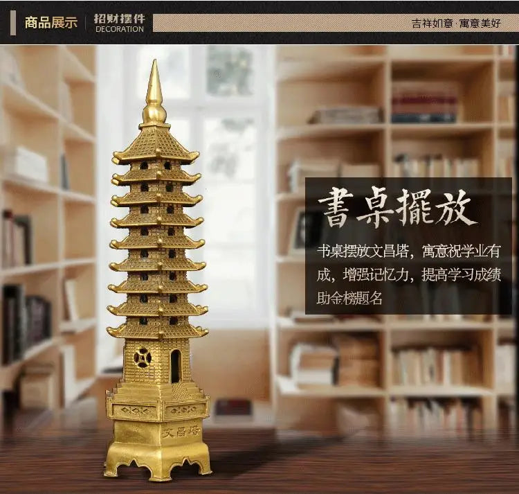 55CM Large Huge -Company home hall lobby business wealth Mascot efficacious Talisman FENG SHUI WEN CHANG pagoda statue