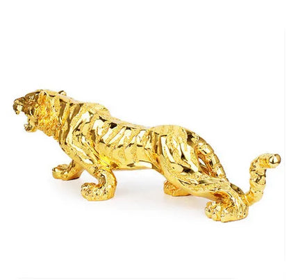 55cm new European furnishing articles big tiger gold-plated decorated handicraft desk to protect peaceful family adornment