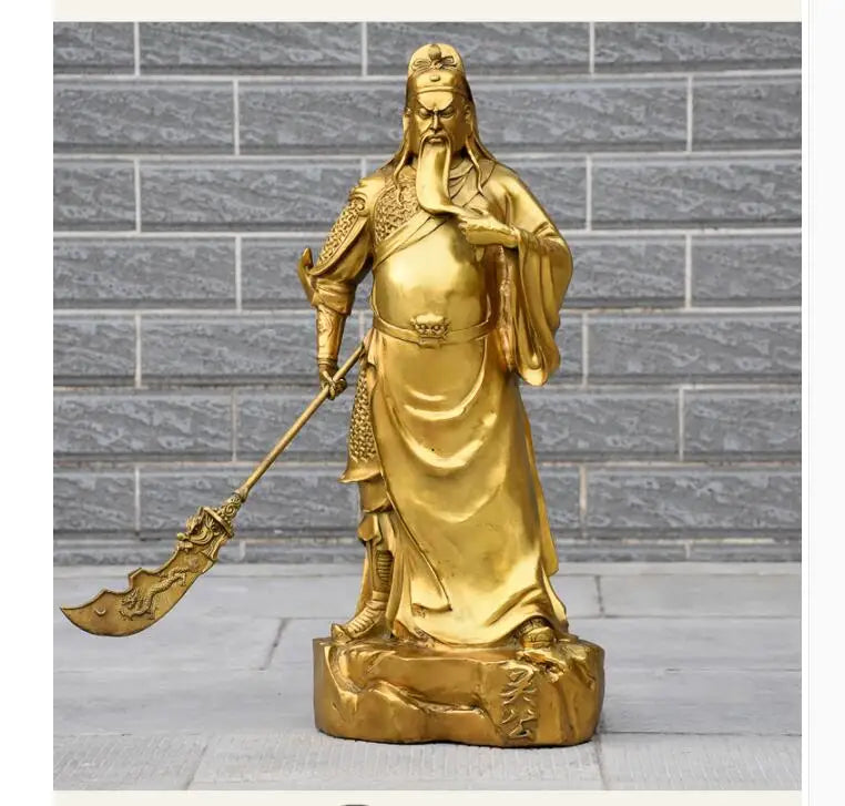 56CM 22" large # OFFICE home Porch lobby business efficacious Protection-Money Drawing fortune God GUAN GONG copper statue