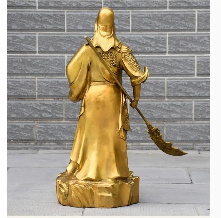 56CM 22" large # OFFICE home Porch lobby business efficacious Protection-Money Drawing fortune God GUAN GONG copper statue