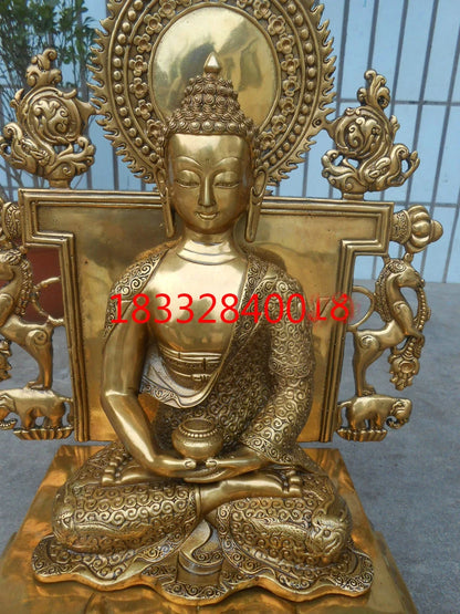 56CM LARGE Huge home Temple hall efficacious Protection Bless Safe Nepal Buddhism Tantra Amitabha Amitayus Buddha brass statue