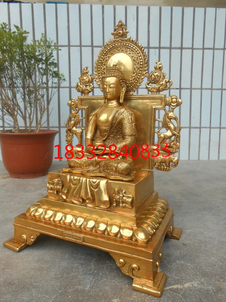 56CM LARGE Huge home Temple hall efficacious Protection Bless Safe Nepal Buddhism Tantra Amitabha Amitayus Buddha brass statue