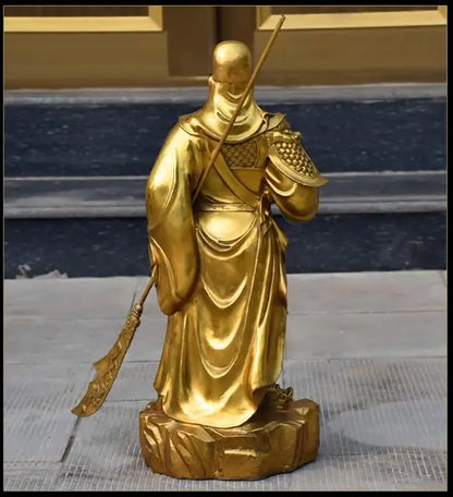 56cm LARGE # office home efficacious Talisman Protection # Money Drawing Martial god of wealth GUAN GONG Guandi BRASS statue