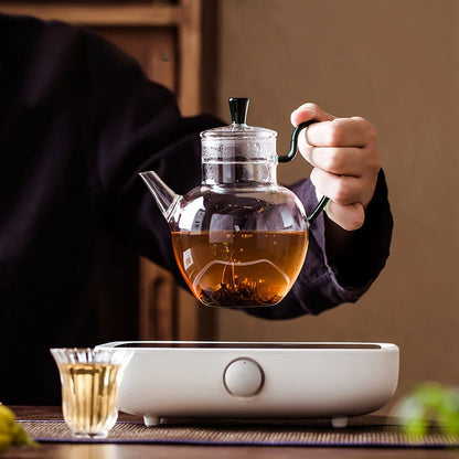 570ml Imitation Song Dynasty Small Glass Teapot with Filter Heat Resistance Gong Fu Flower Tea Maker Teaset Container Teaware