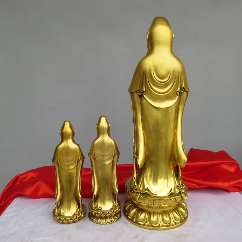 57CM large HOME Temple Altar Worship Safe healthy Efficacious protection Goddess Guanyin buddha image COPPER statue 50% OFF