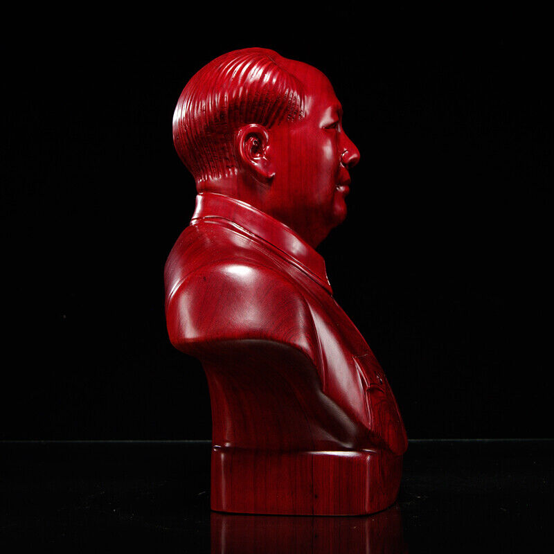 Half body China Leader Chairman Mao Zedong sculpture statue Red pear Safflower