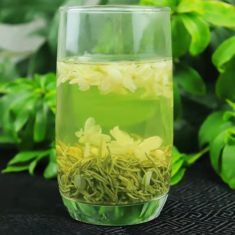 Jasmine Flower Green Tea Mo Li Piao Xue Jasmine Mixed with Green Tea Loose Leaf