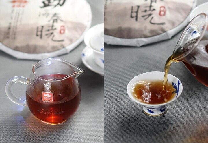 2014 CHINA LAOT ONG ZHI MENG HAI CHUN XIAO Ripe Puer Yunnan Shu Pu erh Tea 357g