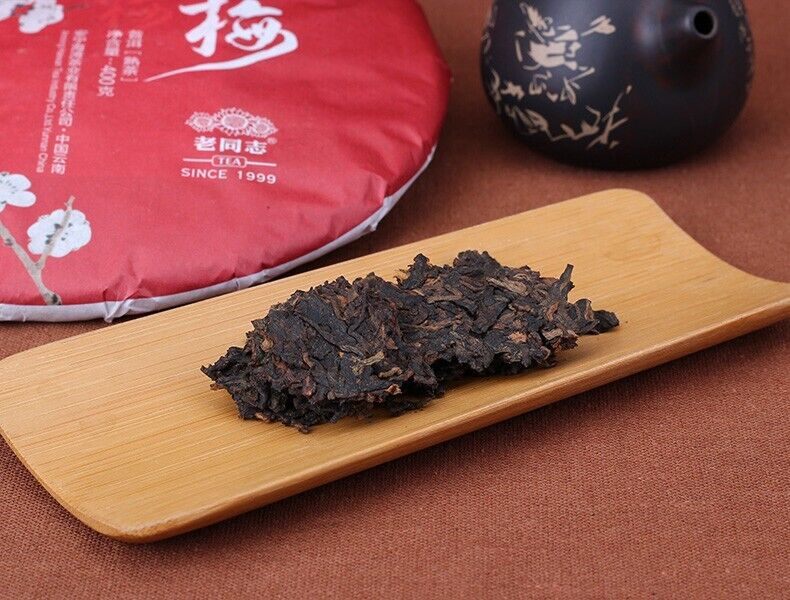 2015 haiwan LAO TONG ZHI Puer Tea Cake,plum blossom Ripe AO MEI Pu erh tee, 400g