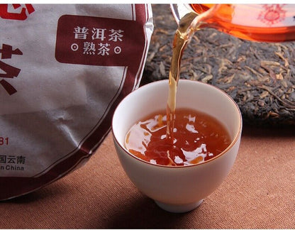 普洱 LaoTongZhi pu erh 9978 Batch 211 Yunnan Old Comrade Haiwan Ripe Puer Tea 357g