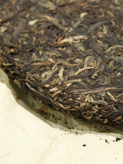 2007 yunnan BAN ZHANG qizi Pu'er raw Tea,Ancient Tree Pu-erh Cake zhong Cha,357g