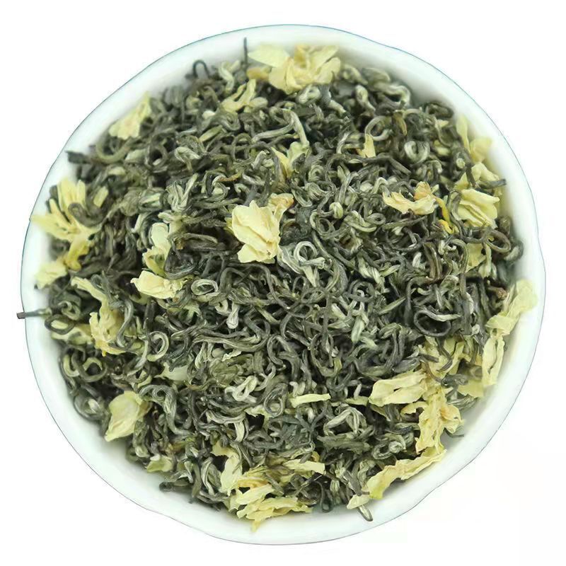 Jasmine Flower Green Tea Mo Li Piao Xue Jasmine Mixed with Green Tea Loose Leaf