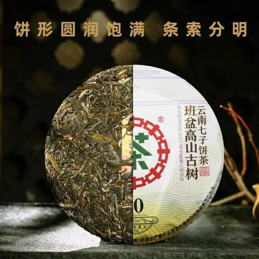 2018 ZHONG CHA BAN PEN Pu erh Tea Cake,QIZI RAW Pu'er OLD TREE tee 中茶班盆普洱, 357g