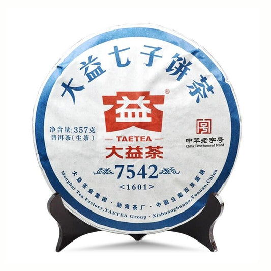 2016 China Yunnan Menghai Dayi 7542 RAW 1601 Pu Erh Tea Sheng Cake,puer er tee