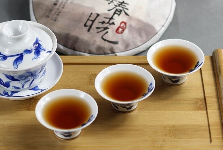 2014 CHINA LAOT ONG ZHI MENG HAI CHUN XIAO Ripe Puer Yunnan Shu Pu erh Tea 357g