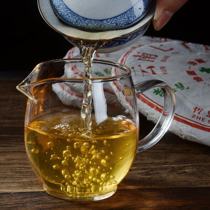 357g, CHINA Puer Tea Yunnan QIZI ZHE SI HAO Pu-erh Pu'er Tea Cake RAW Tee 普洱生茶饼