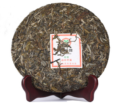 2014 Zhongcha MING QIAN GAO SHAN GAN LU pu erh tea RAW cake,YUNNAN puerh,357g