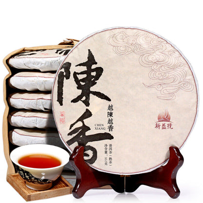 357g,CHINA YUNNAN Xin Yi Hao Yue Chen Yue Xiang Pu-erh Tea Cake Ripe puer puerh