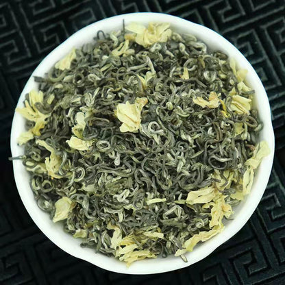 Jasmine Flower Green Tea Mo Li Piao Xue Jasmine Mixed with Green Tea Loose Leaf