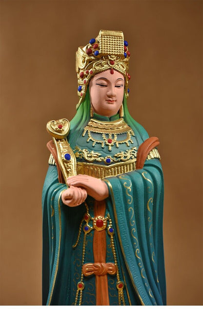 48cm, colorful rose wood China MAZU Statue,Taoism Matsu ruyi Goddess Sea god 妈祖