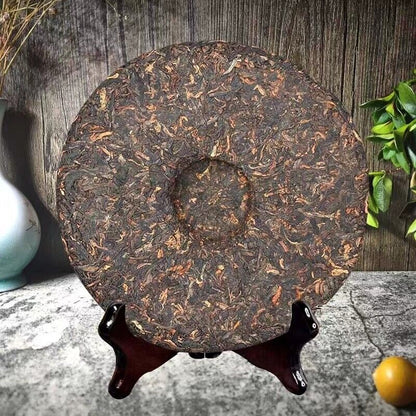 2015 haiwan LAO TONG ZHI Puer Tea Cake,plum blossom Ripe AO MEI Pu erh tee, 400g