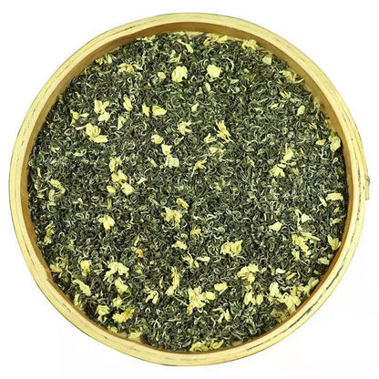 Jasmine Flower Green Tea Mo Li Piao Xue Jasmine Mixed with Green Tea Loose Leaf