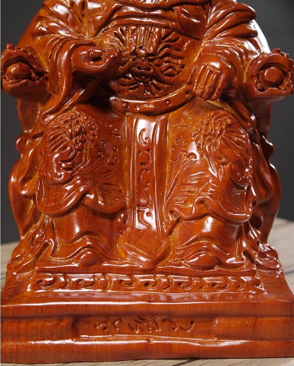 25cm,rosewood MAZU Statue Carved,CHINA Taoism God Matsu Sit FOLK Goddess Sea 妈祖