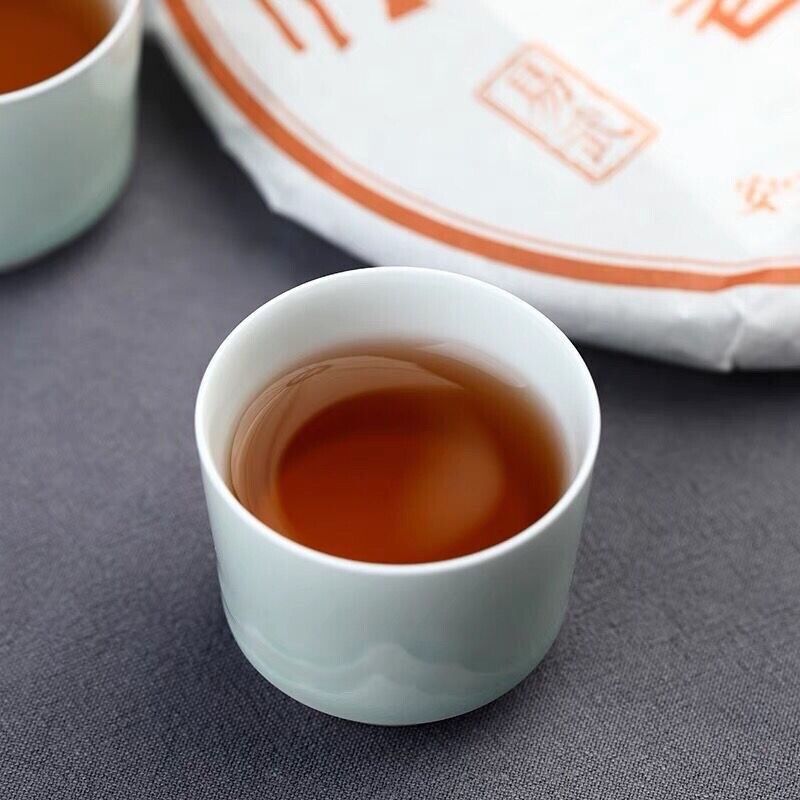 2021 Haiwan Yi Wu Area Ripe Puer Tea Batch 211 Yunnan QiZi Shu Pu erh Tea 357g