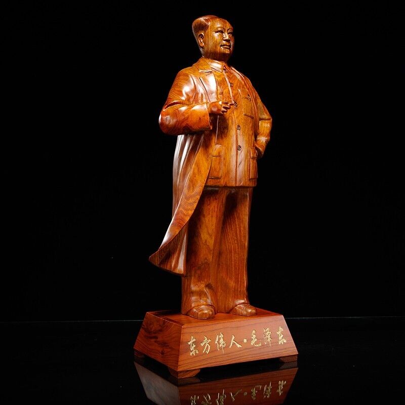 China great Leader Chairman Mao Zedong sculpture statue wood rosewood zhuxi 毛主席